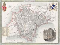 Antique Map Devonshire - Thomas Moule c.1837 &copy;The Baron de Newmarch Collection