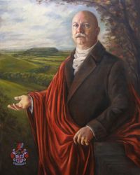 6th BARON of NORTH CADBURY, oil on linen 2016 by MAX SCOTTO &copy;The Baron de Newmarch Collection