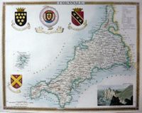 Antique Map Cornwall - Thomas Moule c.1837 &copy;The Baron de Newmarch Collection