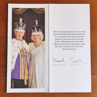 Thank you Card King Charles &amp; Queen Camilla Coronation 2023