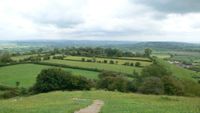 View over Somerset from Glastonbury Tor